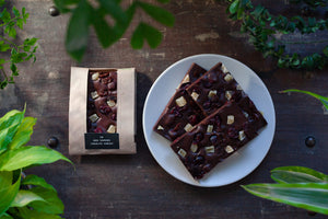 The Good Tempered Chocolate Company Dark Chocolate Cranberry Ginger and Raisin Slab